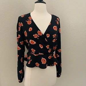 Jack Wills Long Sleeve Crop Blouse